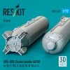 RESKIT RS72-0523 CBU-89B cluster bombs GATOR (4 pcs) (3D Printed) 1/72